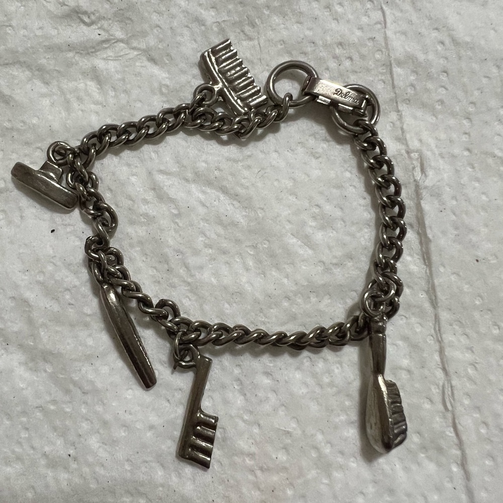Vintage Delma Charms Silver Bracelet